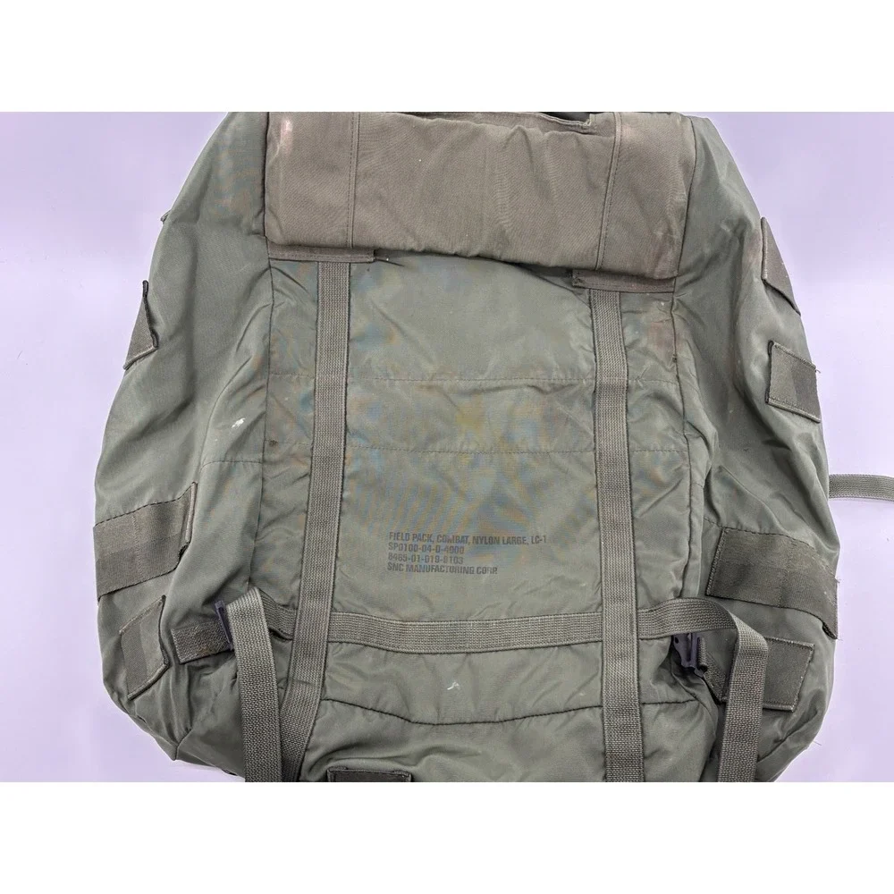 US Military Field Pack Combat Nylon Large LC-1 Rucksack Olive Green BDU No Frame